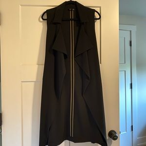 Topshop black trench vest size 6